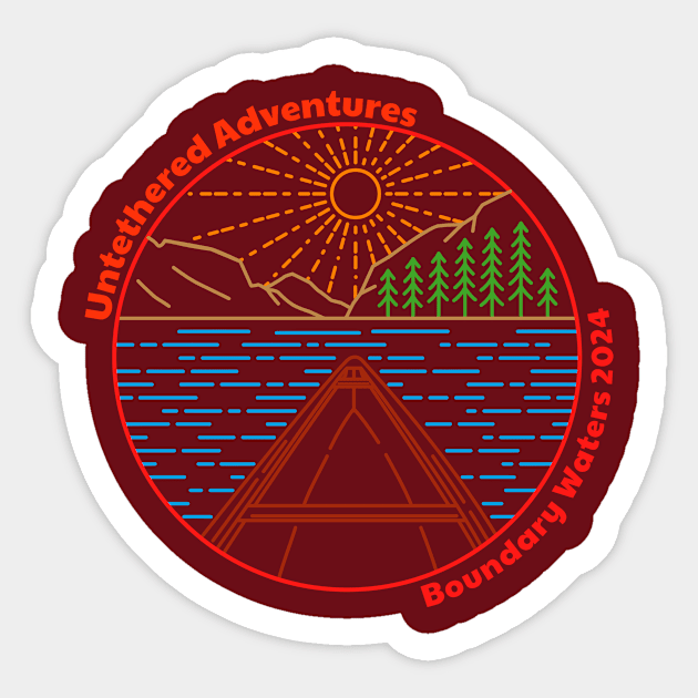 Canoe trip 2024 Sticker by Untethered Adventures 